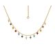 Choker Com 10 Miçangas Coloridas 4Mm E 2 Pérolas 4Mm