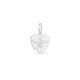 Pingente De Prata Coração 17Mm Com Espírito Santo Diamantado