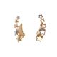 Brinco Ear Cuff Com 5 Estrelas Lisa 3 Ouros