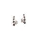 Brinco De Prata Ear Cuff Baby Com 4 Estrelas Reticuladas