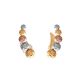 Brinco Ear Cuff 5 Flores Camélia 3 Cor De Ouro