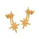 Brinco Ear Jacket Com 2 Estrelas Lisas