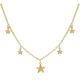 Choker Com 1 Estrela 10Mm 4 Estrelas 6Mm Diamantada 35Cm