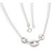 Choker De Prata Elo Português Com 3 Oito Duplo