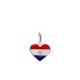 Pingente De Prata Coração 12Mm Bandeira Paraguai Com Resina