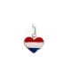 Pingente De Prata Coração 12mm Bandeira Holanda Com Resina