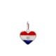 Pingente De Prata Coração 12mm Bandeira Paraguai Com Resina