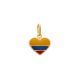 Pingente coração bandeira colômbia