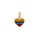 Pingente coração bandeira venezuela