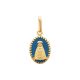 Pingente Oval Nossa Senhora Aparecida Azul Pastel
