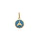 Pingente Redondo 12Mm Borda Torcida Rabo Sereia Com Resina Azul Pastel