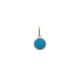 Pingente Redondo 8Mm Borda Torcida Com Resina Azul Pastel