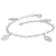 Pulseira De Prata Mão De Fátima Vazada Estrela De Davi 18Cm