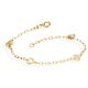 Pulseira Cartie Com 4 Corações Resina Lavanda 18Cm
