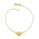 Pulseira Cartie Com Coração 10Mm Borda Com Bolinha Meio Liso