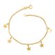 Pulseira Com 1 Lua E 4 Estrelas