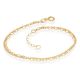 Pulseira Com Corrente Dupla Bolinha Cadeado 18Cm