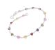 Pulseira Prata Com 16 Coração Colorido
