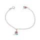 Pulseira Infantil De Prata Com 2 Rosas - Bela