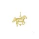 Pingente Folheado A Ouro Cavalo Duplo 25Mm