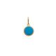 Pingente Redondo 11Mm Borda Torcida Com Resina Azul Pastel