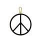Pingente simbolo da paz vazado resinado