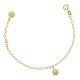 Pulseira Com Florzinhas Estampadas E Alongador De 2Cm