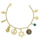 Pulseira Da Sorte Diversos Berloques Com Resina 18Cm