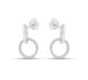Brinco Prata Elo Redondo Com Zirconia