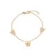 Pulseira Com 3 Borboletas 10X7.5mm Com Relevo 18Cm