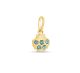 Pingente Concha Com 5 Pedra Azul 8Mm