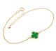 Pulseira Trevo Pedra Verde