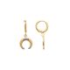 Brinco Argolinha 12Mm Chifre Boho Com Ródio