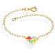 Pulseira Com Coração Quebra-cabeça Autismo Com Resina Colorida 18Cm