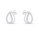 Brinco Prata Gota 2 Fio Liso E Com Zirconia