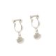 Brinco De Prata Argola 8Mm Com Concha 8Mm