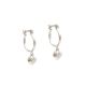 Brinco De Prata Argola 13Mm Com Coração Liso