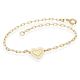Pulseira Com Coração Trançado 18Cm