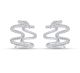 Brinco Prata Zig Zag Com Zirconia