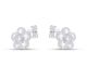 Brinco Prata Flor Com Zirconia