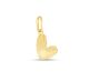 Pingente Coração Irregular Diamantado 10Mm
