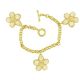 Pulseira Com 3 Florzinhas Abs 18Cm